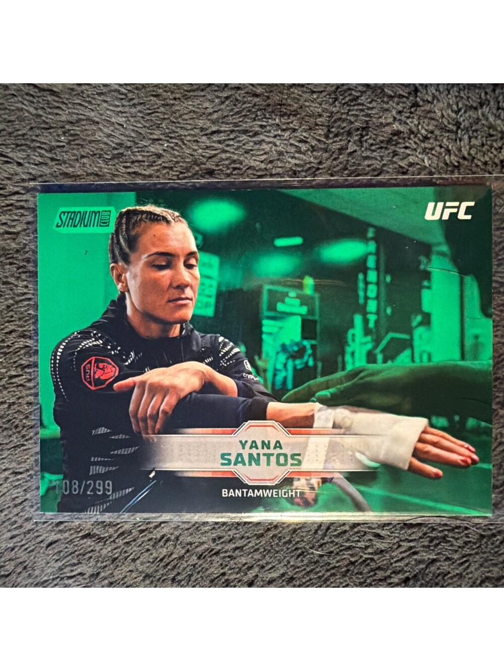 2026 Topps Stadium Club UFC Yana Santos Green /299 #113 Bantamweight